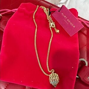 Kurt Geiger Gold-Tone Multi-Colored Crystal Eagle
Pendant Necklace